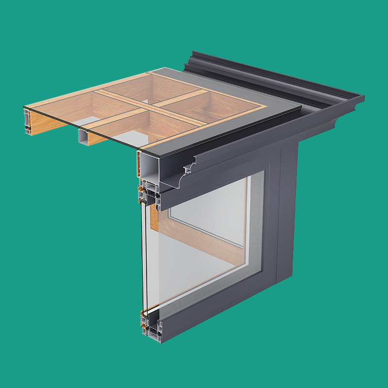 120阳光房立面玻扇内开纱扇外开