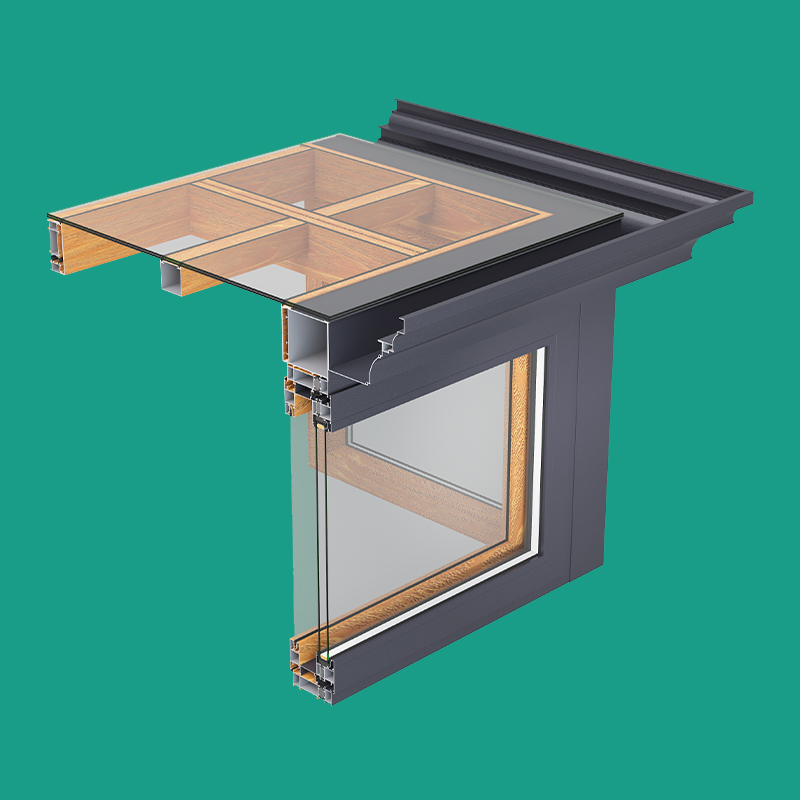 120阳光房立面纱扇内开玻扇外开