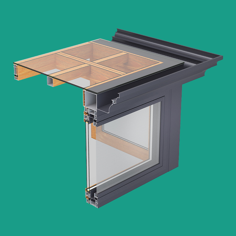 120阳光房立面双内开纱扇可拆卸